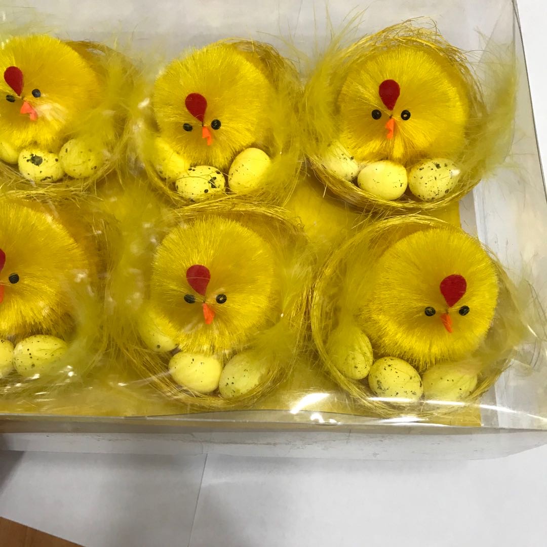 迷你鸡窝复活节小鸡鸡窝鸡蛋复活节装饰