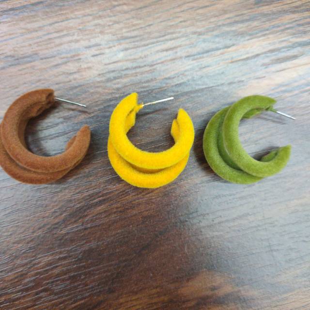 Women's Earrings Three Tube Earrings Plain Color Small Fresh