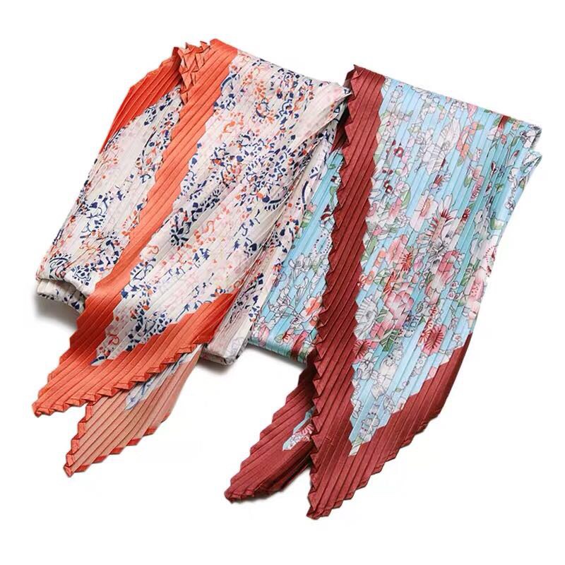 丝巾女春季百搭时尚褶皱围巾韩版夏季