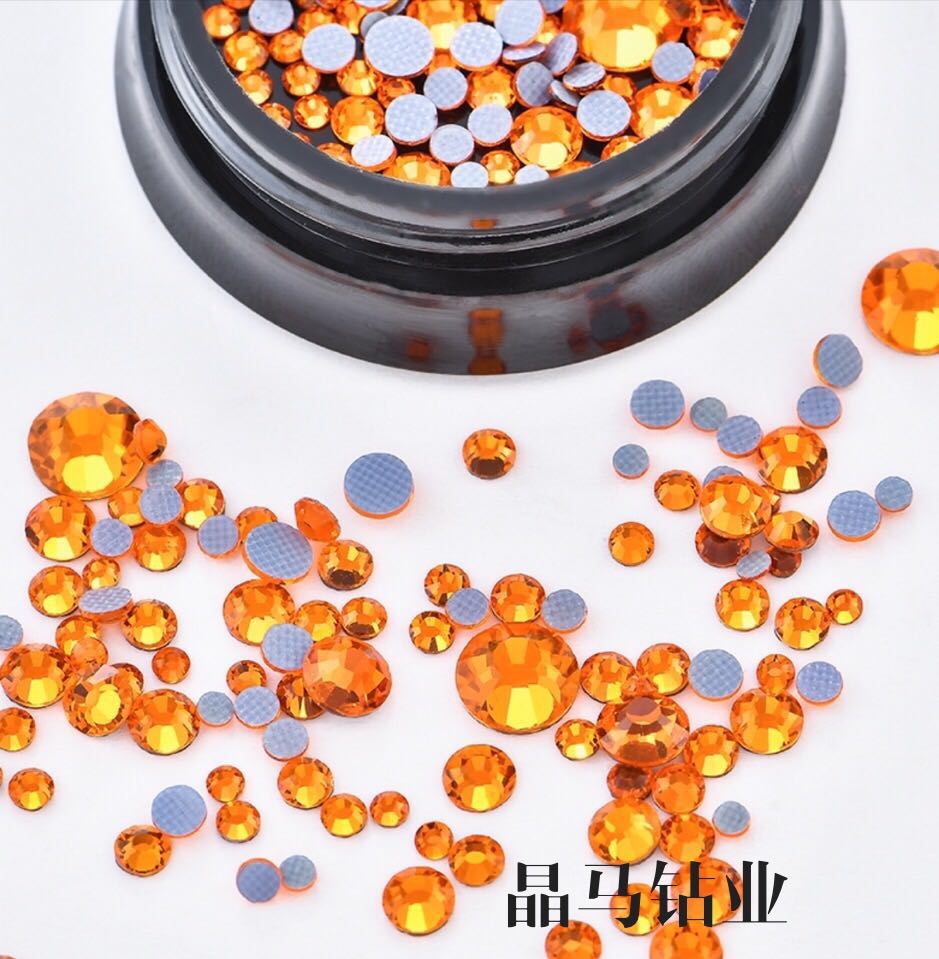 Orange-red SS20 imitation Austrian diamond, fine nail polish diamond, DIY diamond details Picture