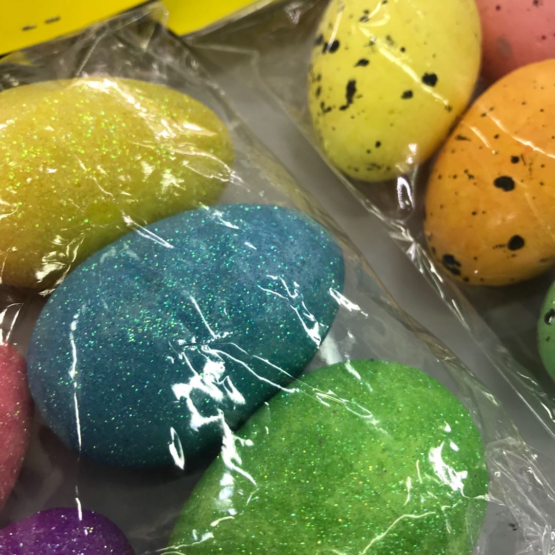 复活节泡沫彩蛋仿真鸟蛋彩色泡沫假蛋鹌鹑蛋道具节日装饰细节图