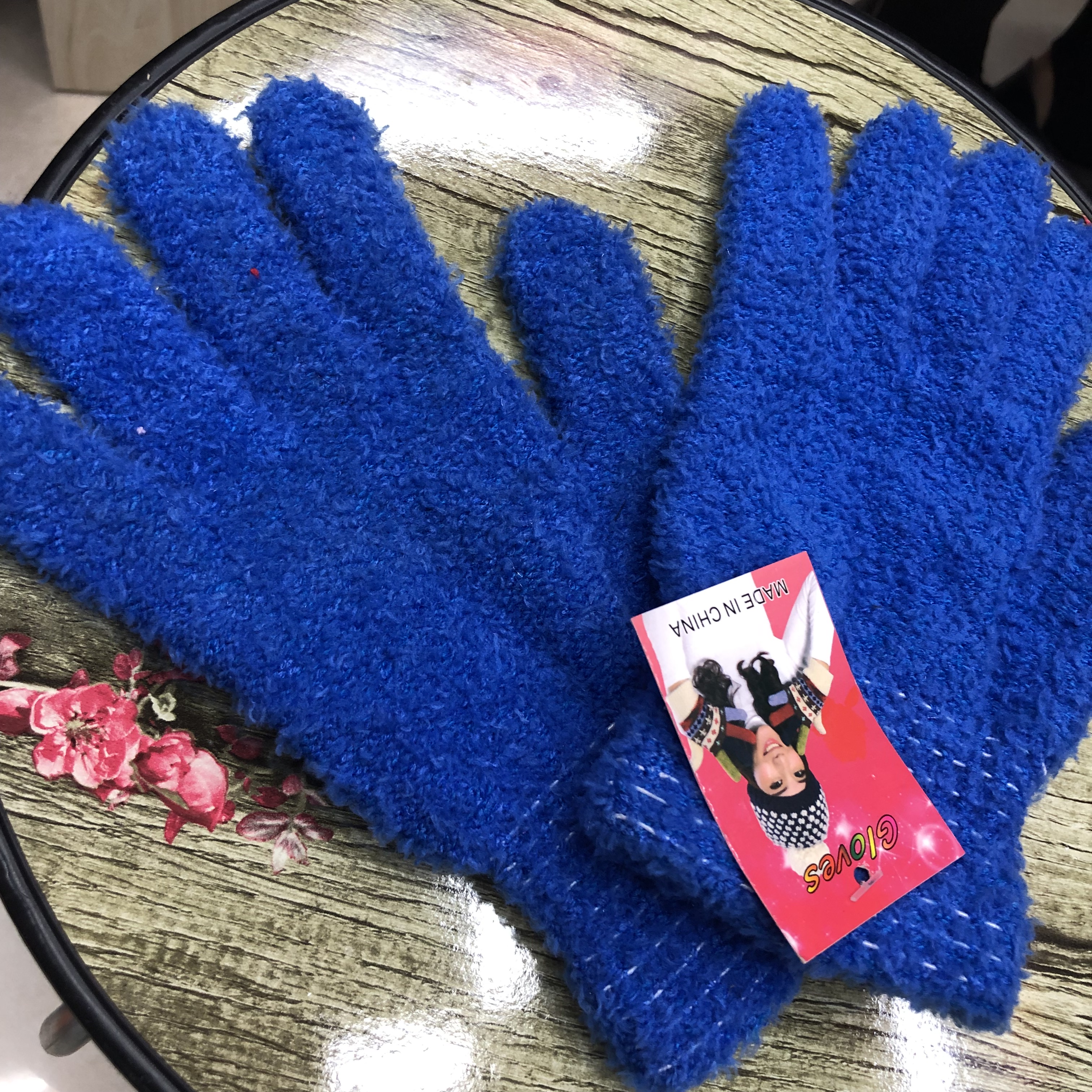 Women's Biking Warm Biking Gloves Large Stretch Knitted Gloves Full Finger Specification drawing