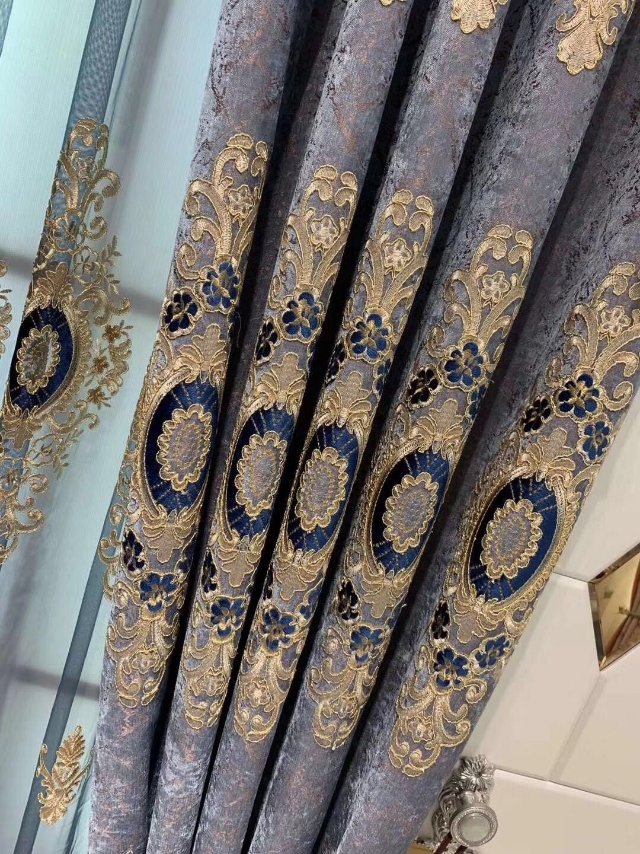 Thickened Shading Curtain Fabric Finished Solid Color Simple Wind Living Room Custom Insulation Shading Bedroom details Picture