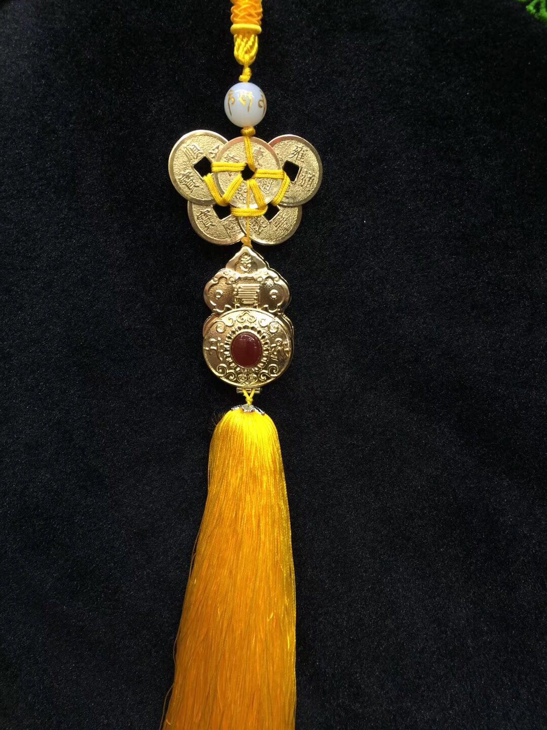 开光十二生肖八大守护神汽车挂件金牌 五帝钱护身符本命年保平安产品图