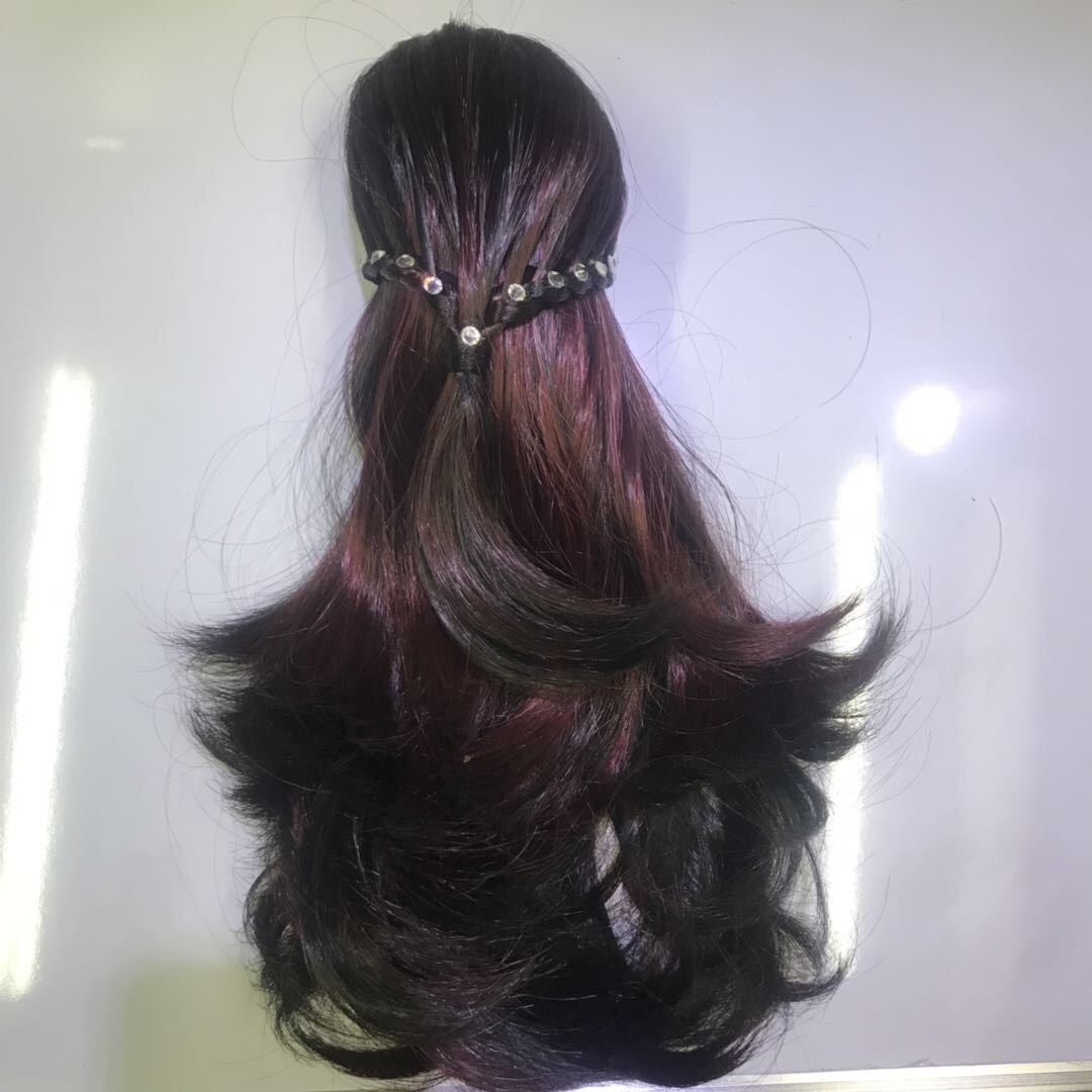 Yiyang Hair Accessories B2-4055 Chemical Fiber Bright Diamond Grab Clip ponytail wig