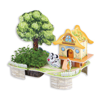 种植立体拼图 儿童手工diy亲子玩具 种植物3d立体拼图厂家批发