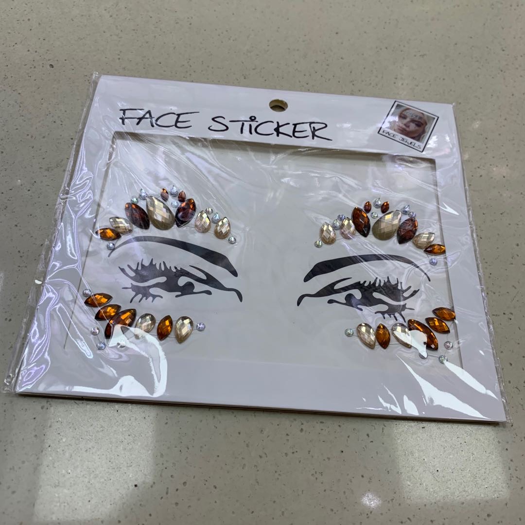 Square small packaging of rhinestone stickers for eye ornaments details Picture