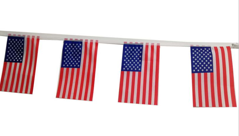 美国串旗14*21cm8号万国旗定制美国旗