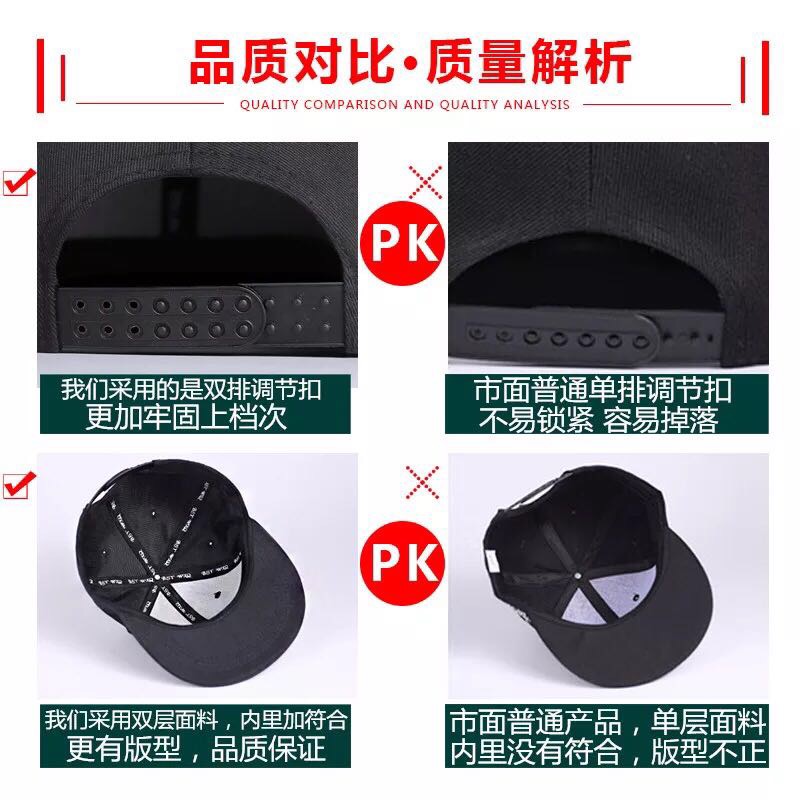 Hat Men's Summer Korean Version Of Flat Brim Hat Men All Hip Dance Ins Fashion Brand Female Flat Brim Cap Baseball Cap details Picture