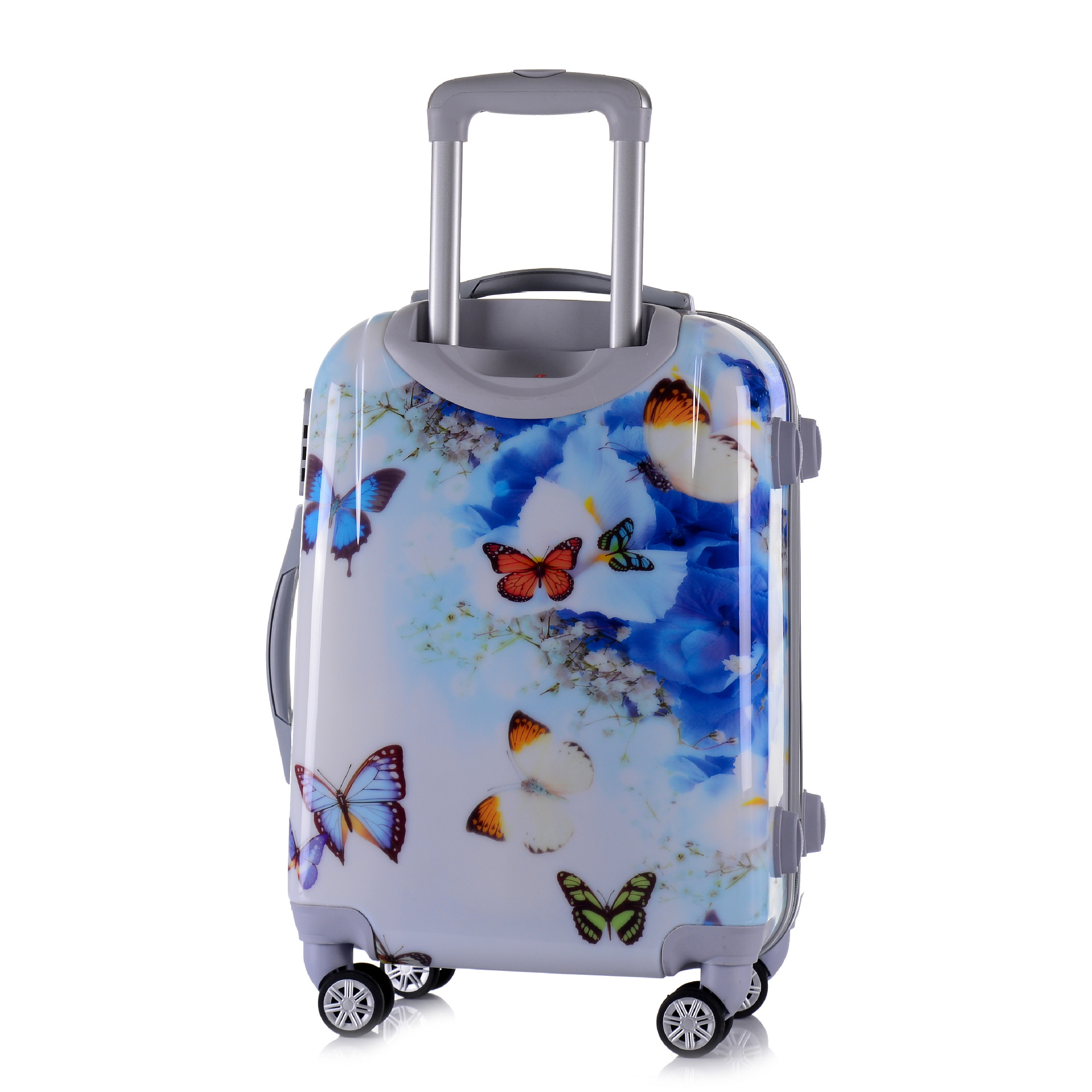 New Cartoon Universal Wheel Luggage Bag Travel Case Pc Trolley Case Wholesale Butterfly Pc+Abs details Picture