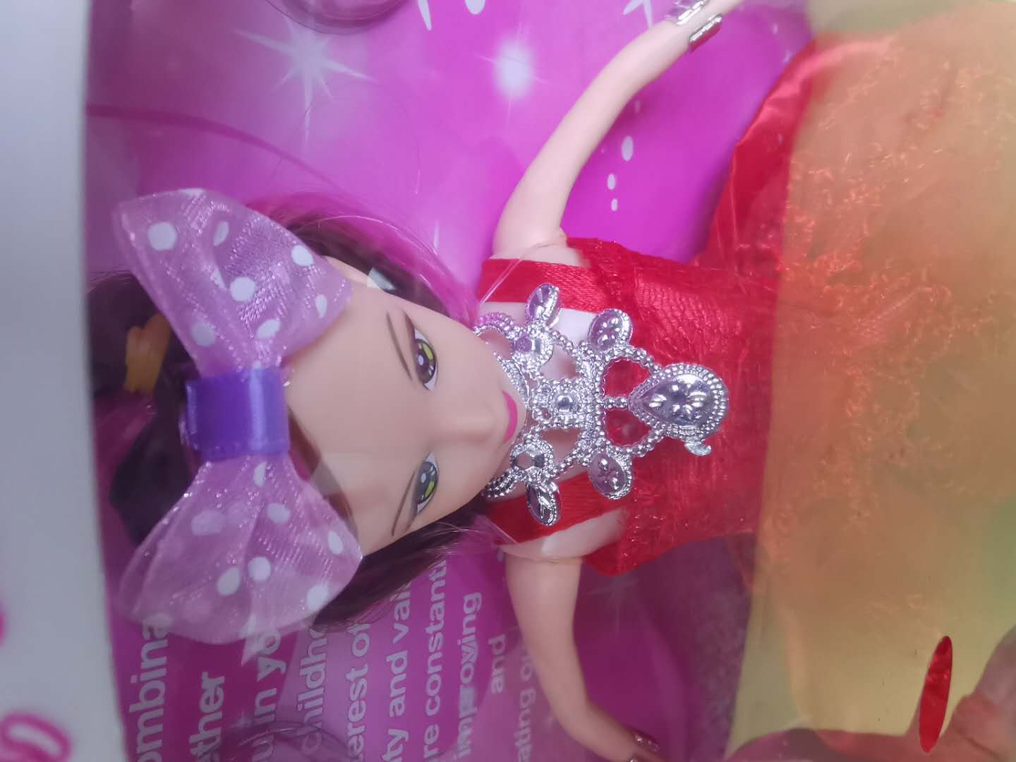 仿真洋娃娃芭比公主女孩单个娃娃玩具大礼盒红裙公主细节图