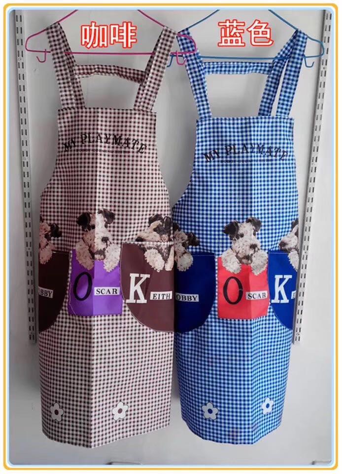 韩版时尚围裙 厨房防污防油水可爱卡通成人男女围裙袖套 可定制细节图