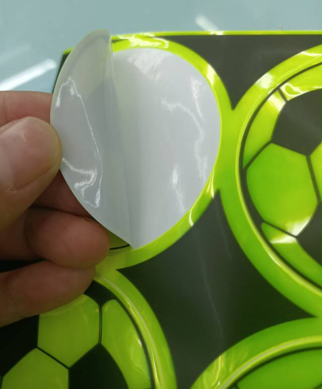 中号反光笑脸学生背包衣服安全提示贴纸、汽车自行车反光贴纸加厚加胶型FG1414产品图