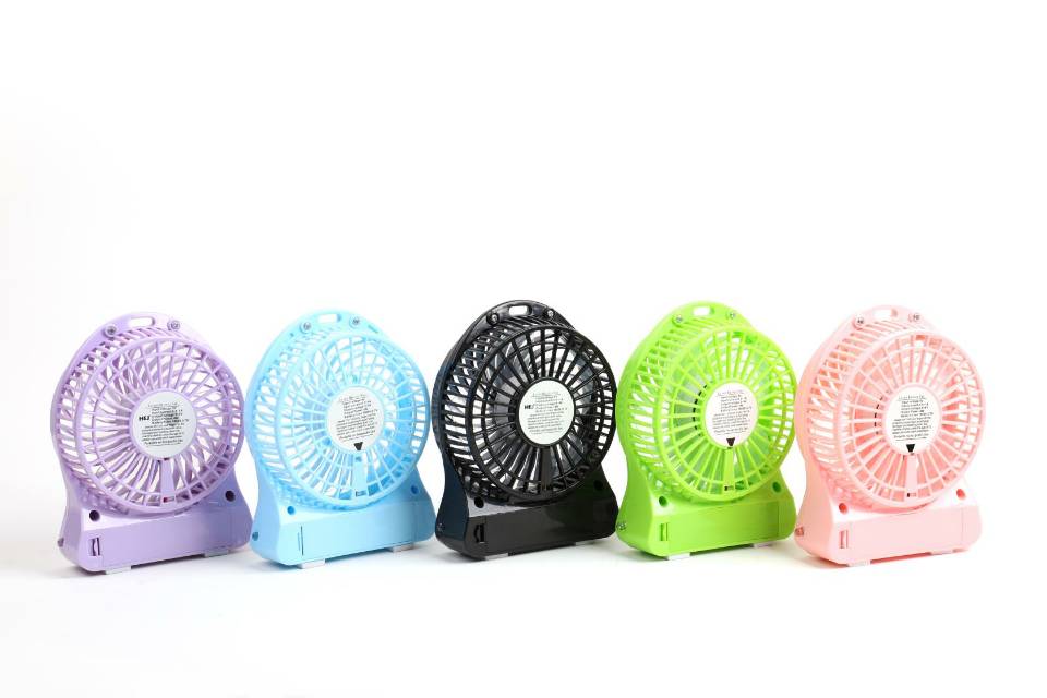 Hongjian Banana USB charging small fan brushless copper motor 1200mAh details Picture