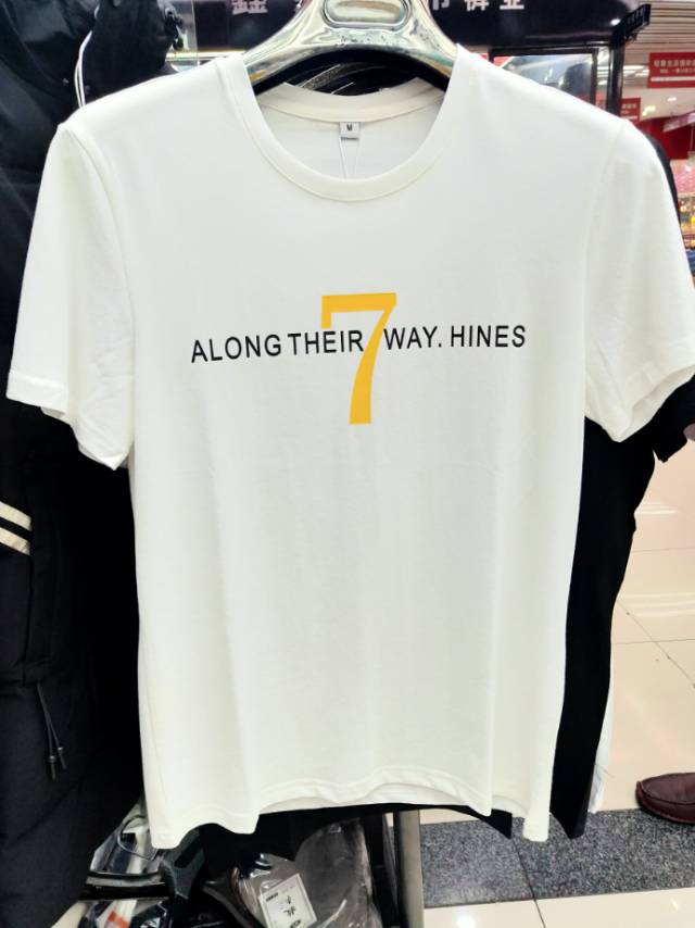 New short-sleeved T-shirt for men with printed round-neck student tops