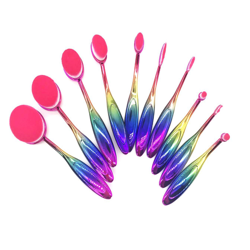 Wholesale new 10-piece toothbrush makeup brush set and styling makeup brushes Specification image