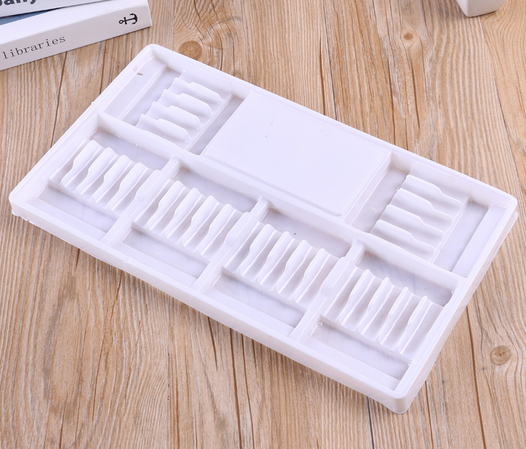 可定制白色款吸塑彩铅铅笔展示托盒吸塑泡壳内托盒可来样定制