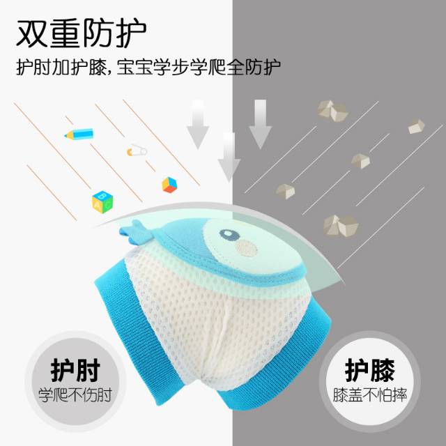Silver Linings 19 New Baby Crawling Knee Brace Mesh Children's Knee Brace Against Fall Summer Infant Knee Brace