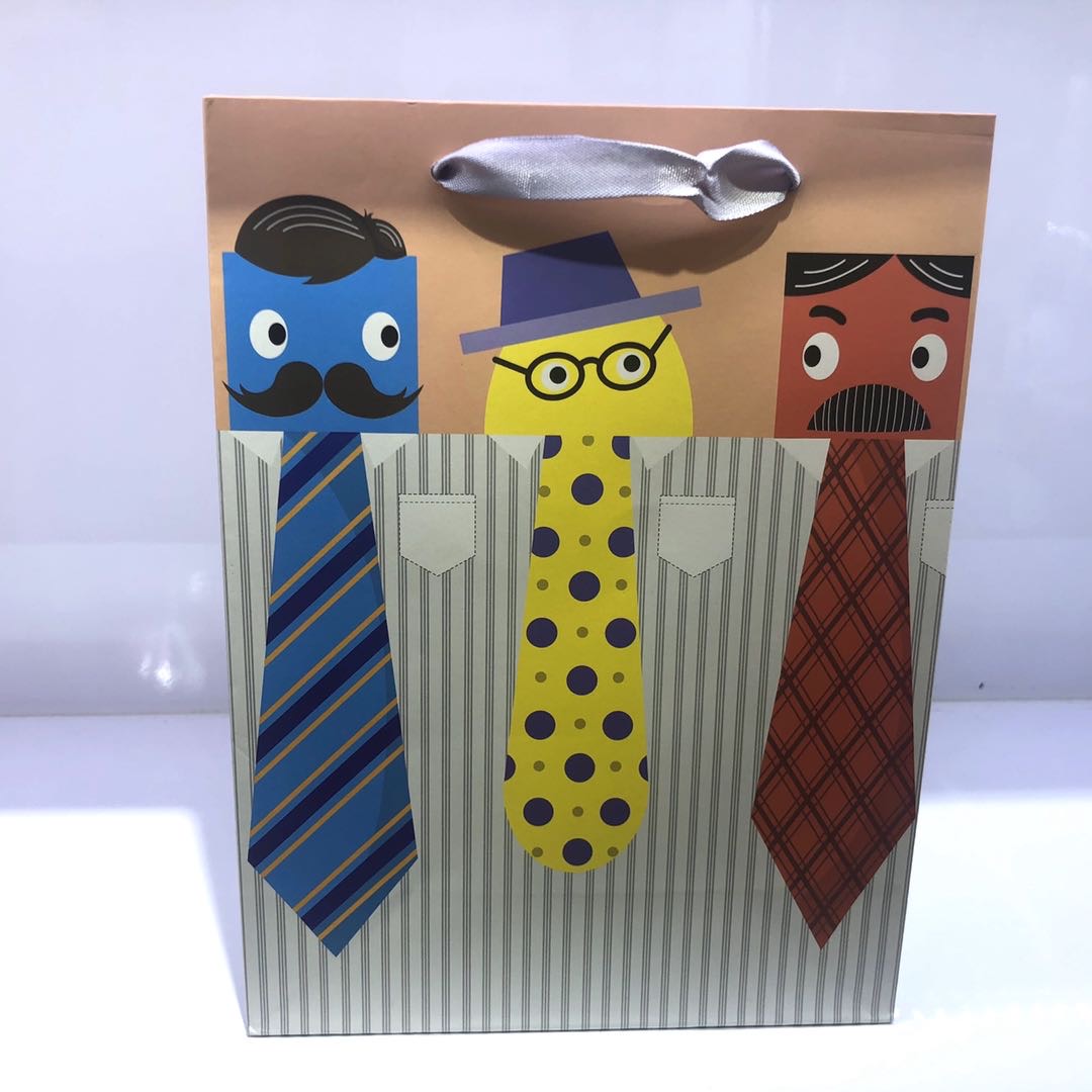 Cartoon paper bag customized gift bag customized milk tea bag takeout packaging bag thumbnail