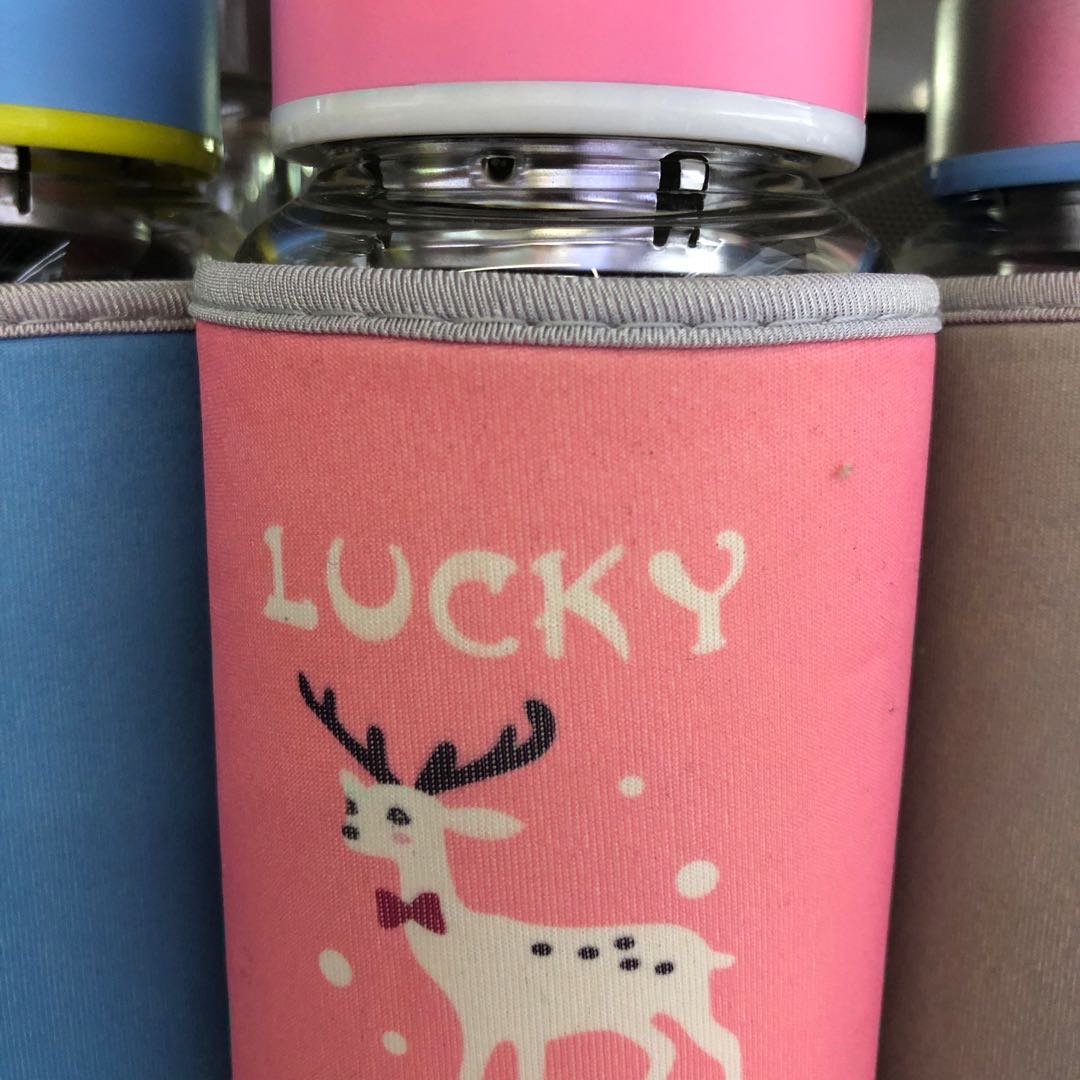 Jianqu large-capacity glass cup Portable water cup, a refreshing and easy-to-use cup for women Specification image