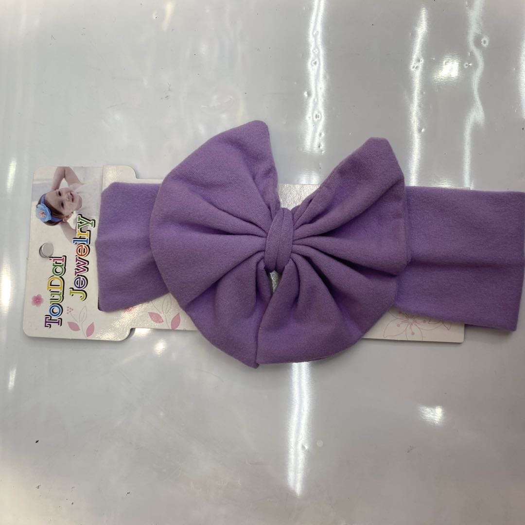 热销爆款简约儿童婴儿绒布百搭大号蝴蝶结发带