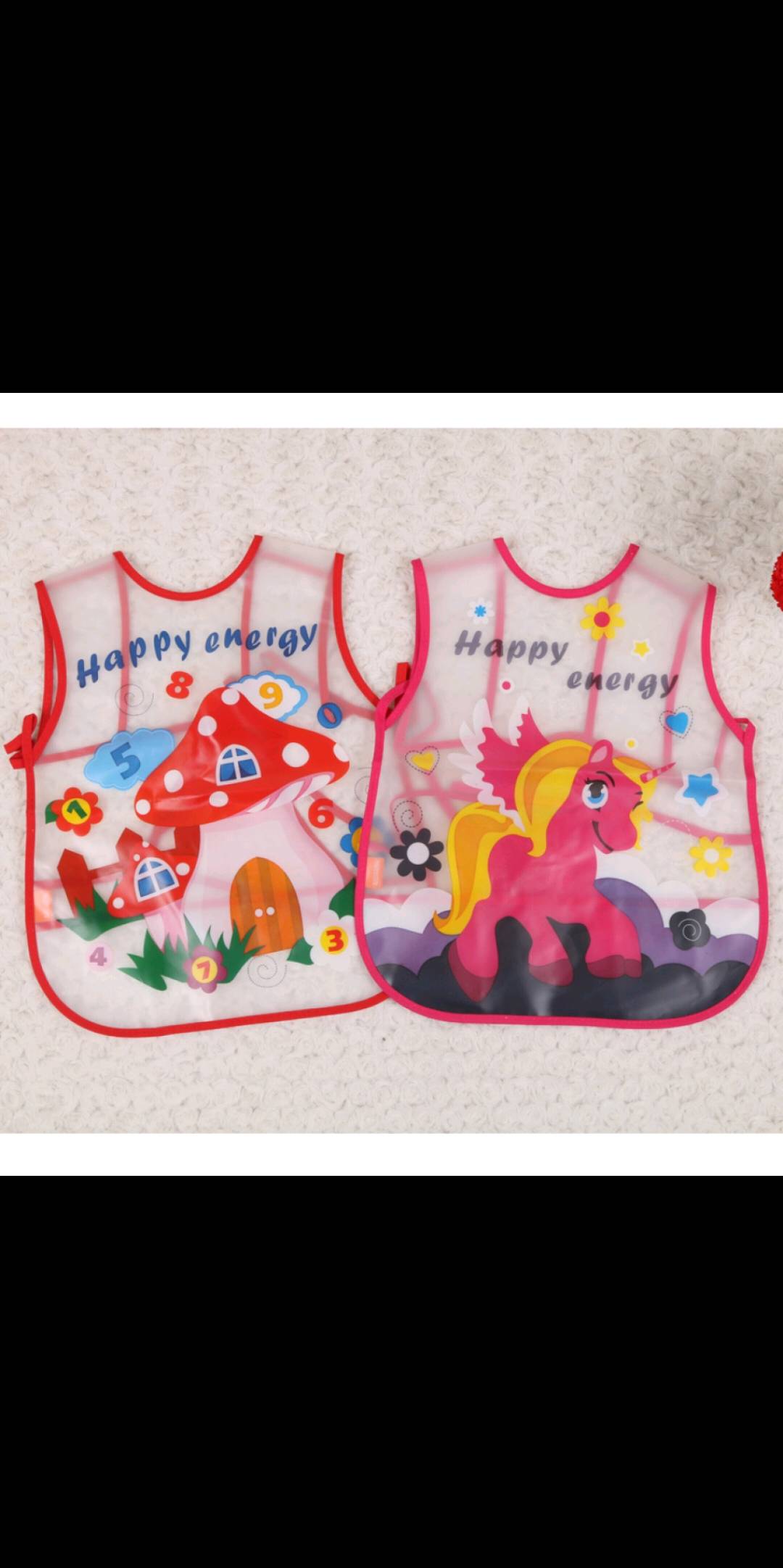 Summer Baby Drool Towel Baby Strap Bib Children's Food Pocket Waterproof Specification drawing