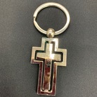 高档锌合金材质十字架钥匙扣