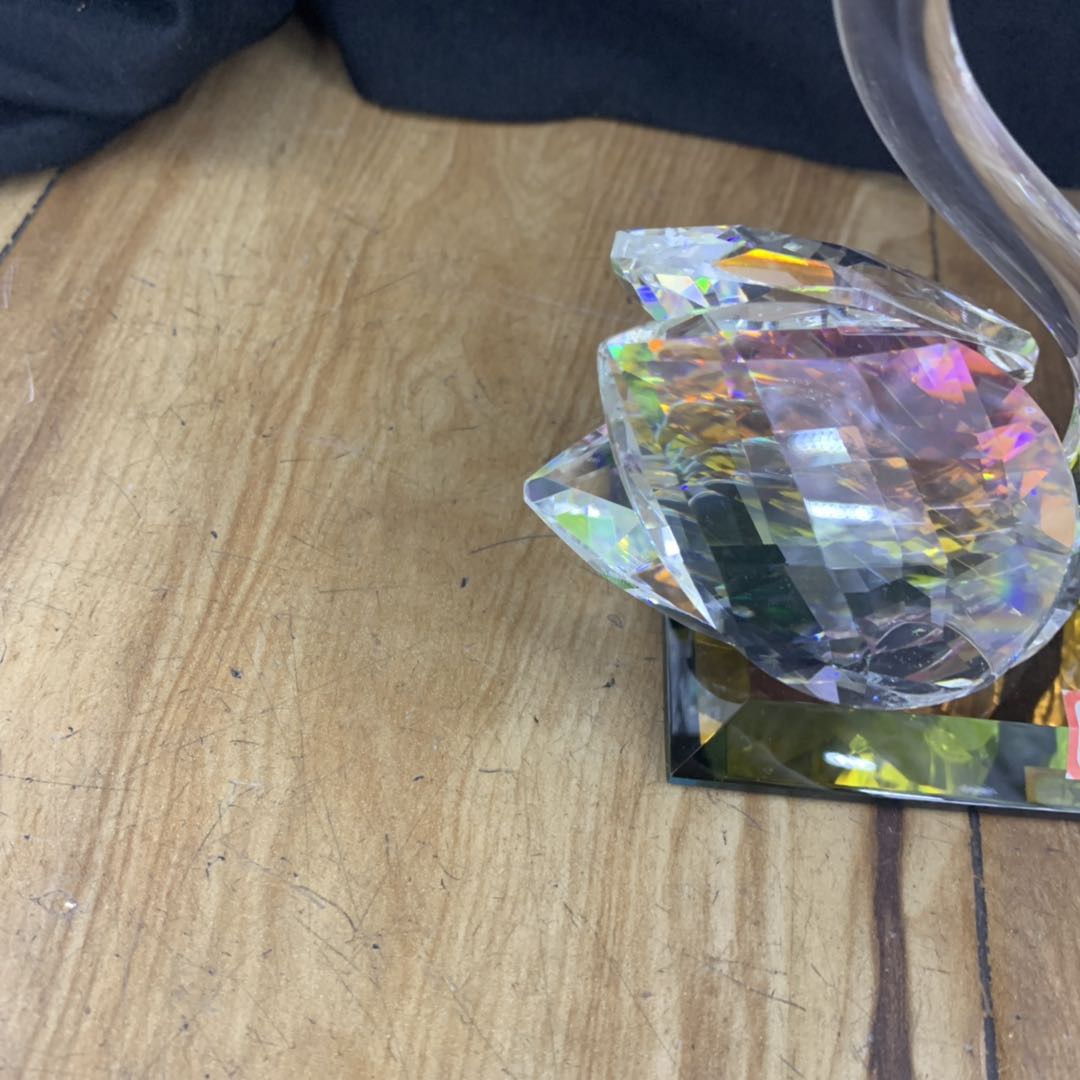 Factory direct sales of crystal double swan ornaments Specification image