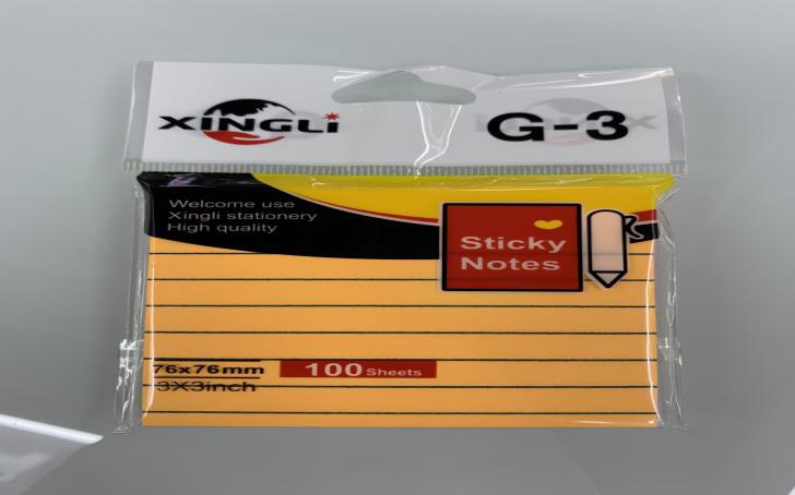 荧光3x3inch五层 带线100页标签纸标记纸