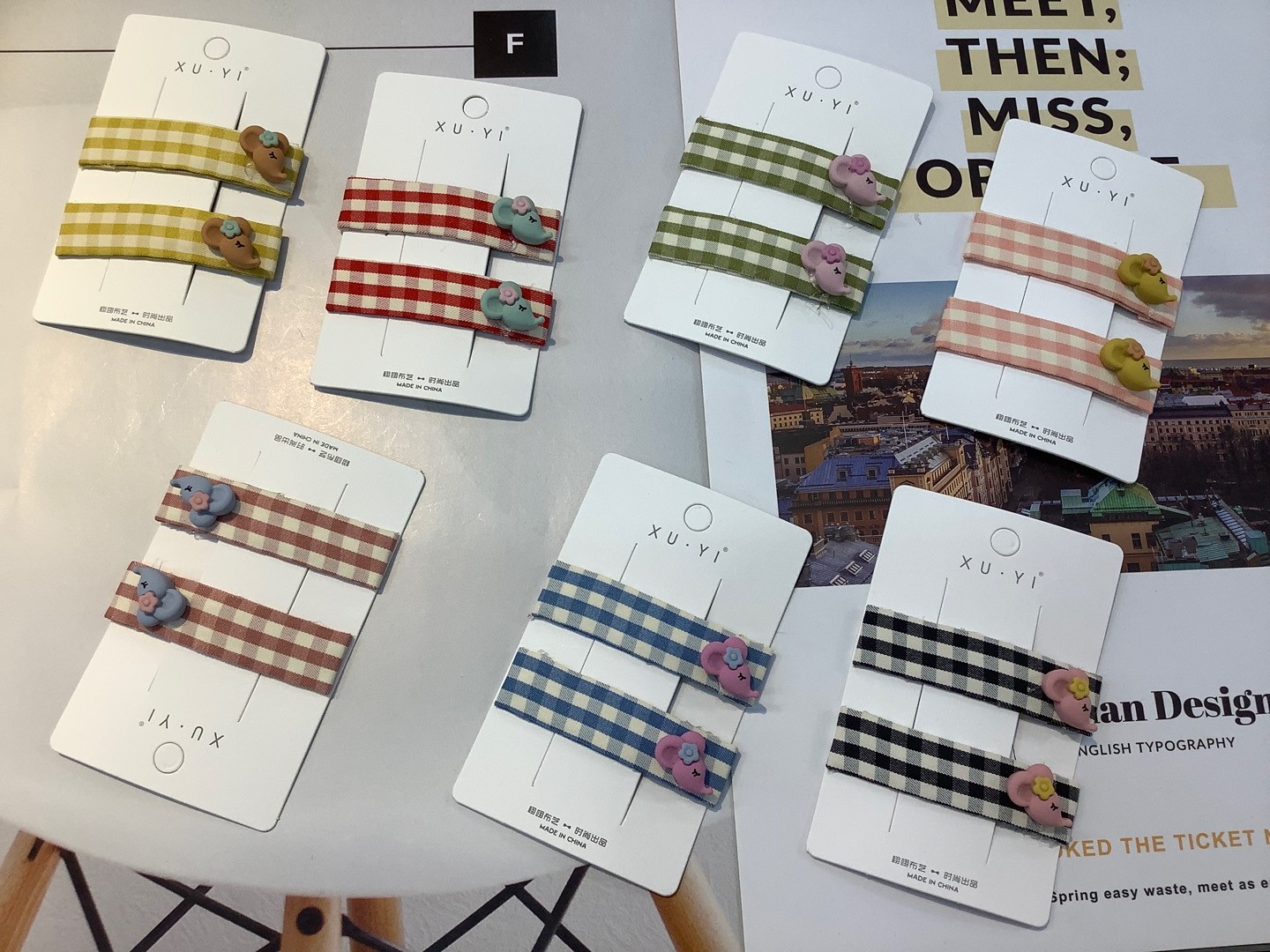 Korean-style colorful cartoon hair clips, Instagram influencers, cute and unique side clips, sweet girl bb clips