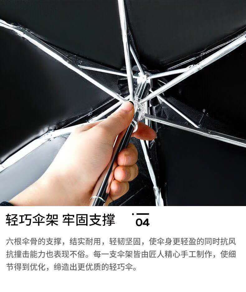 Uv Five Fold Umbrella Mini Sun Umbrella Ultra Light Compact Rain And Sun Pocket Umbrella Sunblock Umbrella Protection Against Uv Rays Specification drawing