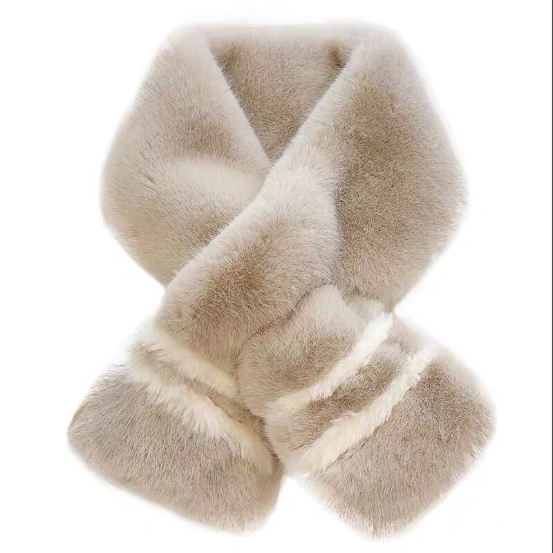 Women's Fashion Trend Casual With Faux Fur Winter Korean Scarf
