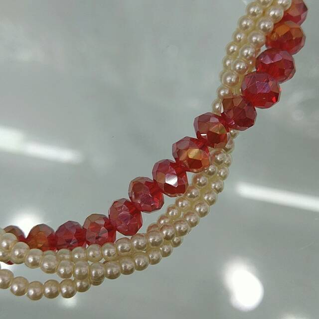 Korean version necklace, pearl imitation necklace, trendy and fashionable, internet-famous pearl necklace, Jiuxiang Accessories 1102 necklace, pearl imitation necklace, European and American pearl necklace, pearl details Picture