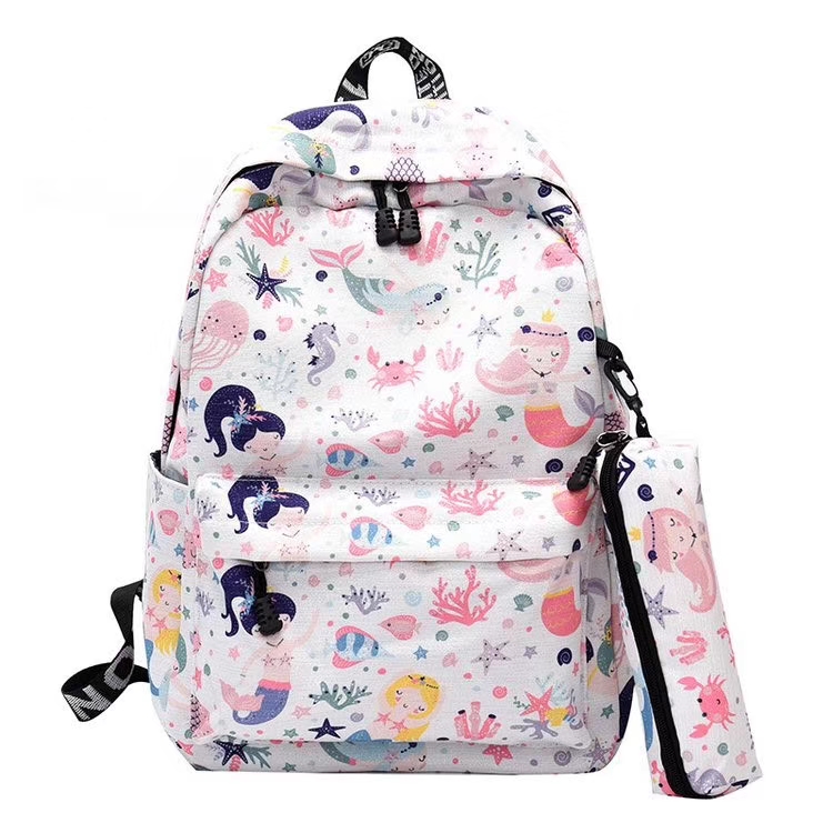 书包女日系简约高颜值背包百搭韩版森系高中大学生双肩包细节图