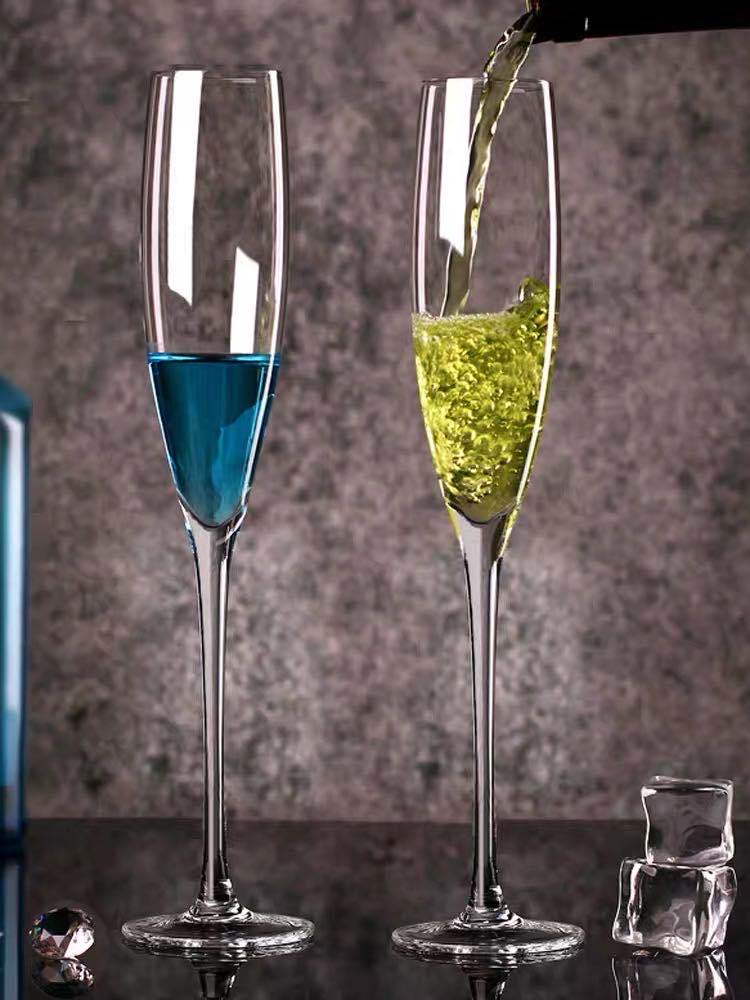 Crystal Glass Champagne set with family wine glasses 2 cocktail stemware and a pair of European creative wine glasses thumbnail