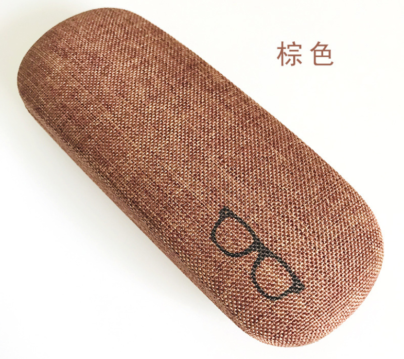 磨砂布料铁皮眼镜盒太阳眼镜近视镜盒男女通用加厚护镜H940产品图
