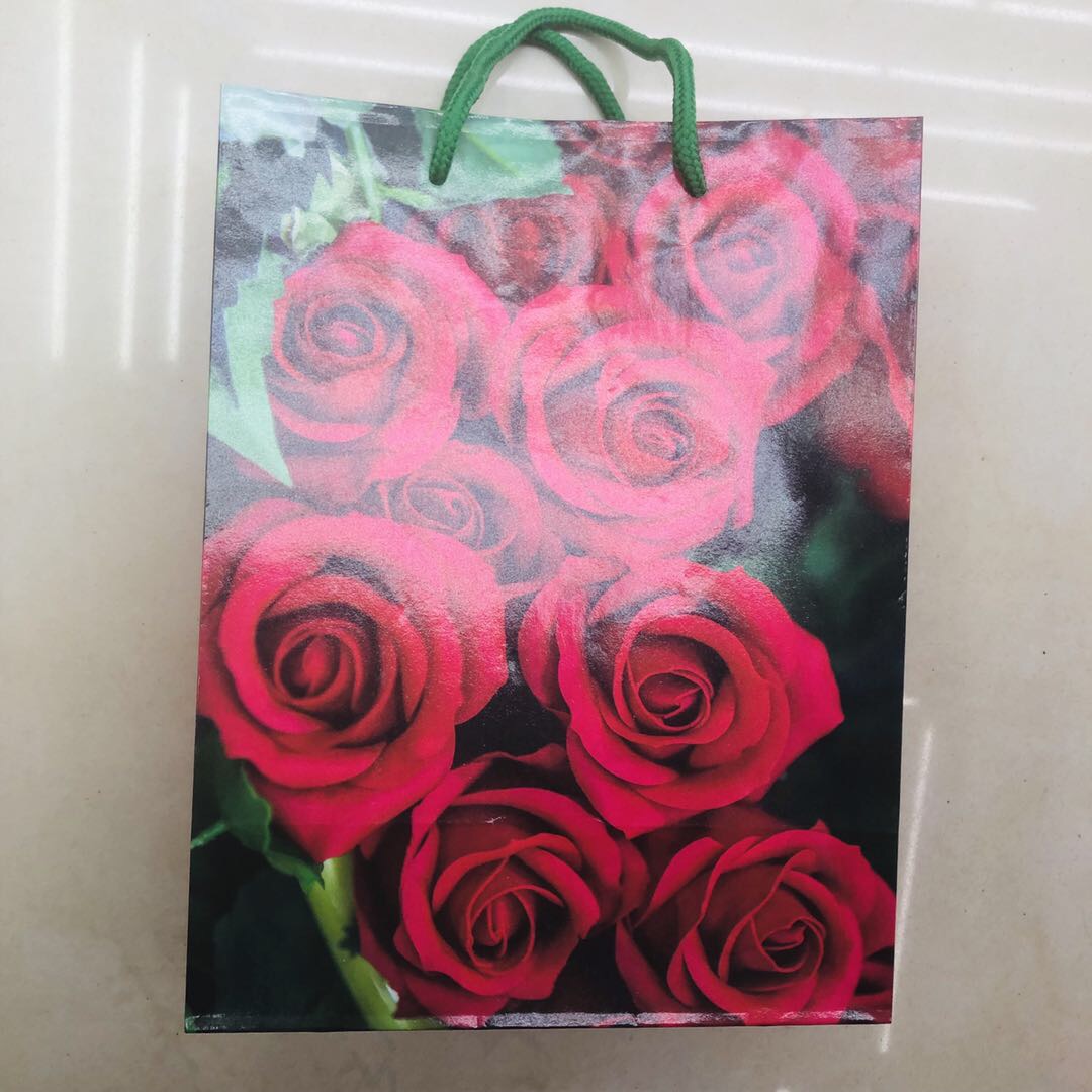 外贸热销玫瑰花系列手提袋购物袋礼品袋