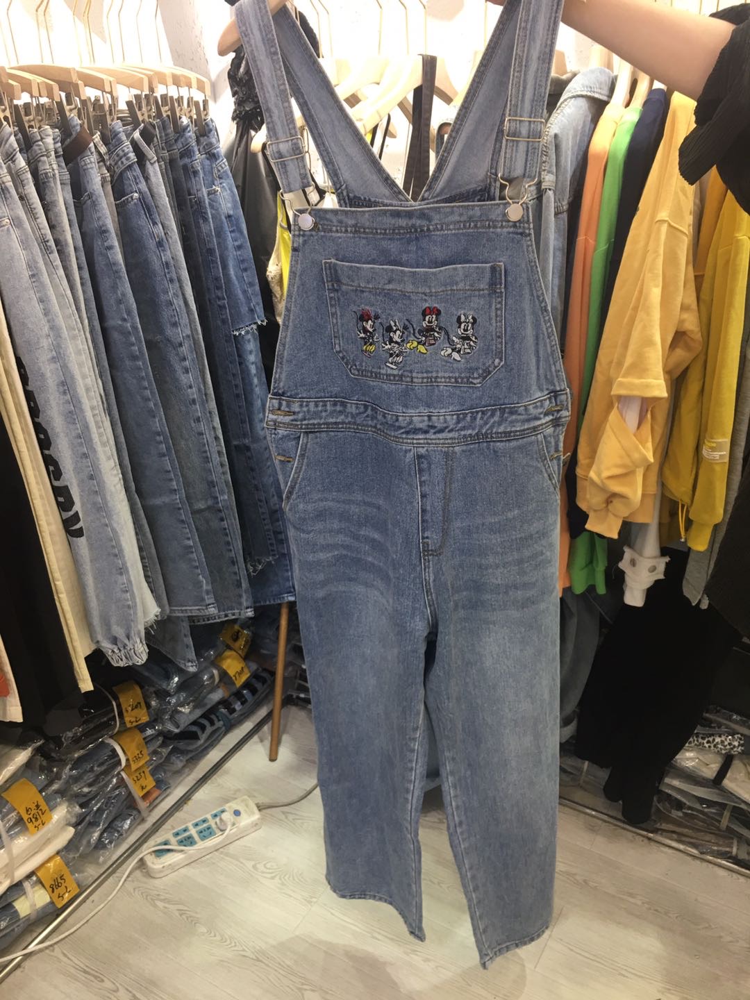 European New Autumn And Winter Custom Thorn Show To Do Old Lovely Age Reduction Blue High Quality Casual Pants