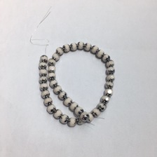 可定制DIY半成品圆珠不规则多面镶钛钢玻璃水晶珠
