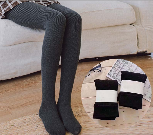 Wholesale of ecological cotton yoga leggings with fleece and thickened striped high-waisted ankle pants