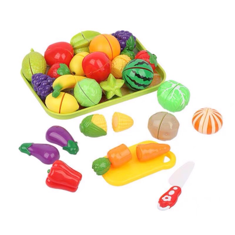 儿童玩具塑料切水果蔬菜套装三只松鼠切切乐细节图