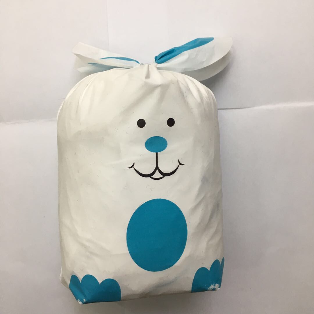 跨境货源卡通可爱小兔兔4色印刷环保便携式手提塑料袋