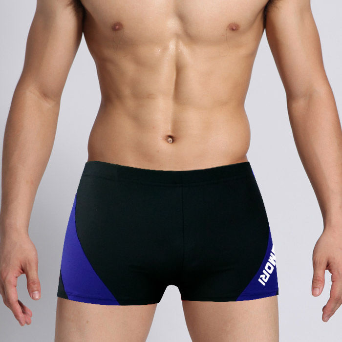 男士平角泳裤游泳健身运动短裤大弹力速干三分裤