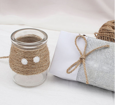 Qianyi Ribbon Office Culture Atmosphere Layout Supplies Diy Retro Twine Natural Thick And Fine Twine Hand-Woven Crafts Rope Flower Packaging Decoration details Picture