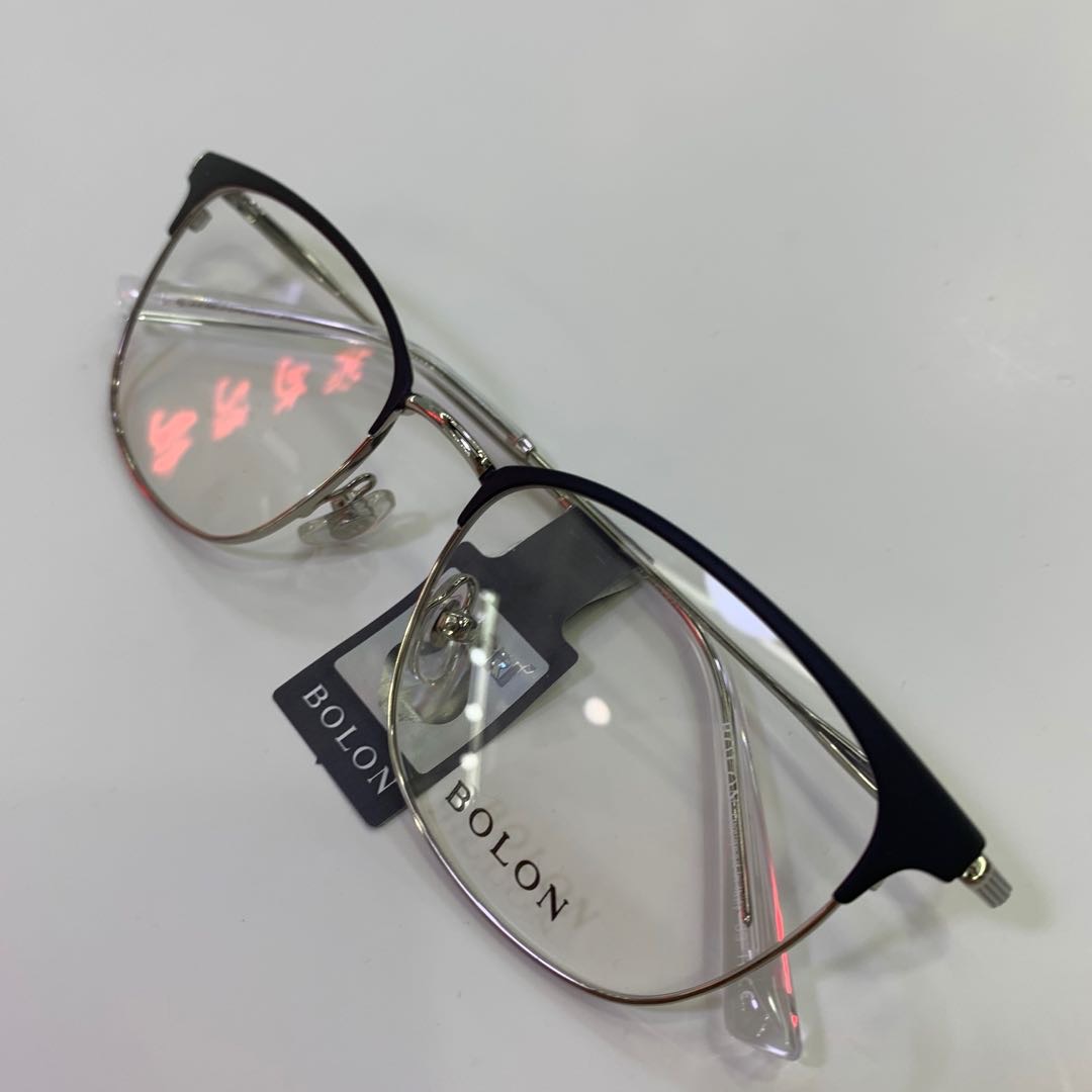 BOLN金属眼镜框银色镜架近视大框眼镜产品图