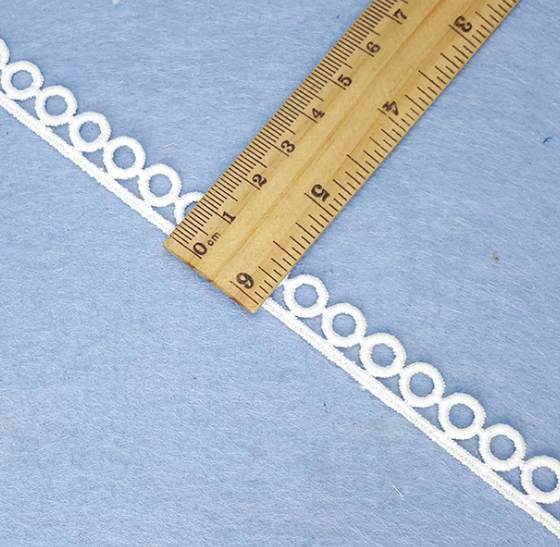 New water-soluble embroidered milk silk lace, exquisite in stock, white hollowed-out single-sided small barcode lace wedding dress accessories details Picture