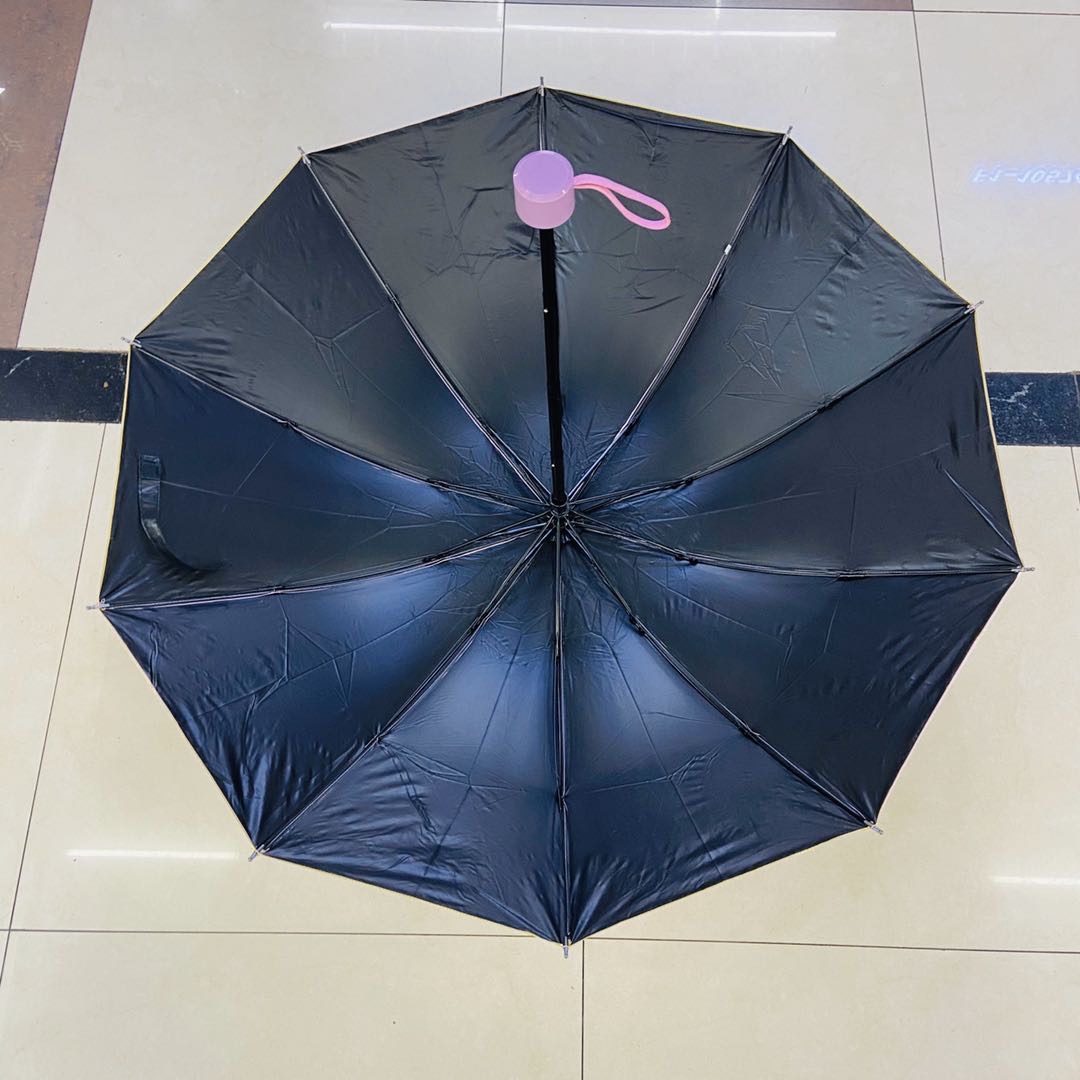 New enlarged and reinforced feather black rubber umbrella, a fresh and elegant ladies' sun umbrella, suitable for both sunny and rainy days Specification image