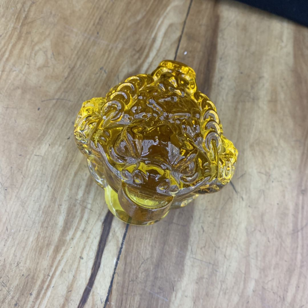 Direct sales from the manufacturer of yellow crystal golden toad figurines Specification image