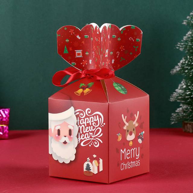 新款圣诞节苹果盒包装盒包装纸袋创意平安夜平安果礼品盒礼盒细节图