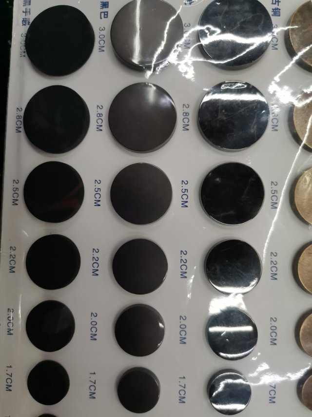 Trendy retro alloy round large buttons in multiple specifications Specification image